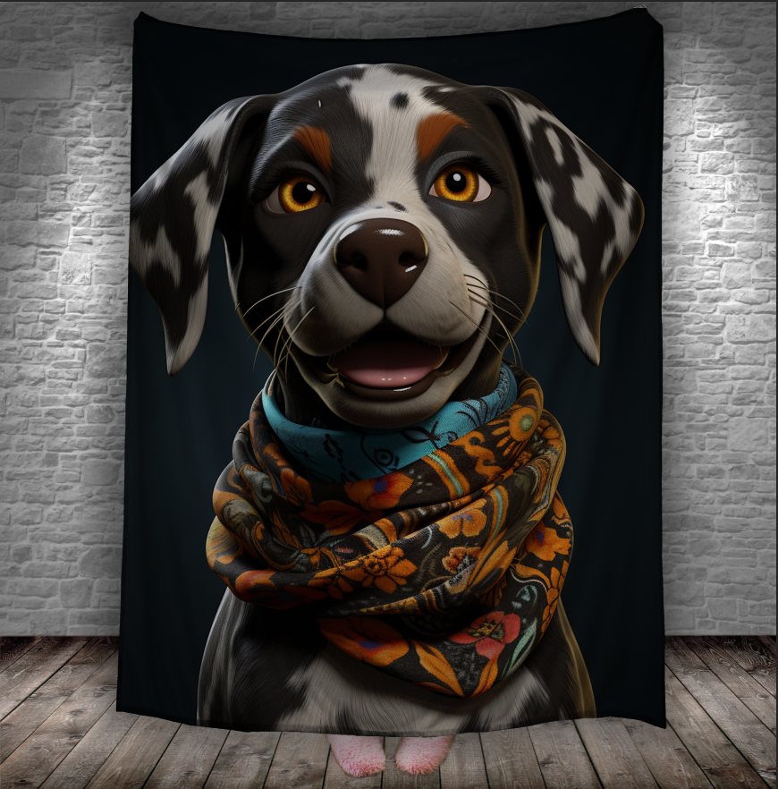 Плед "Песик з банданою мульт" 150х200 см