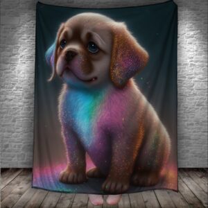 Плед "Маленьке цуценя собака з блиском" 150х200 см