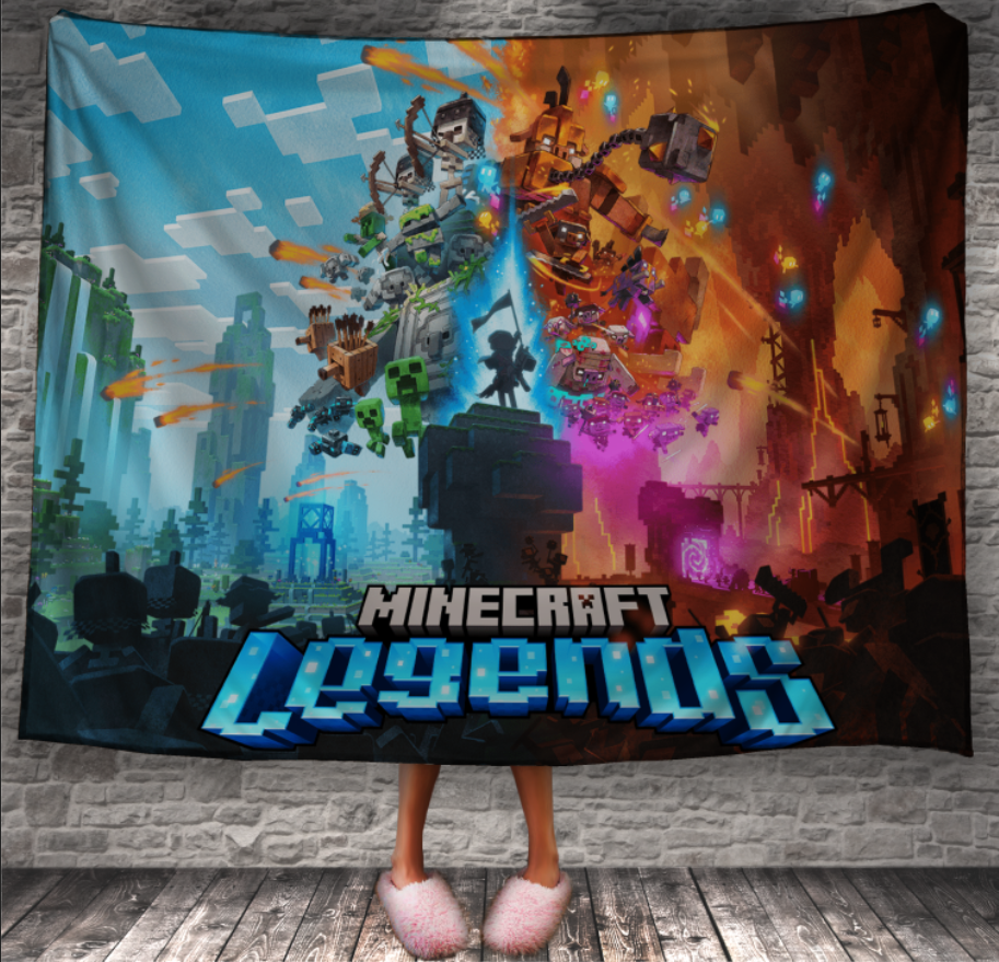Плед "Майнкрафт Minecraft Legends гра" 150х200 см