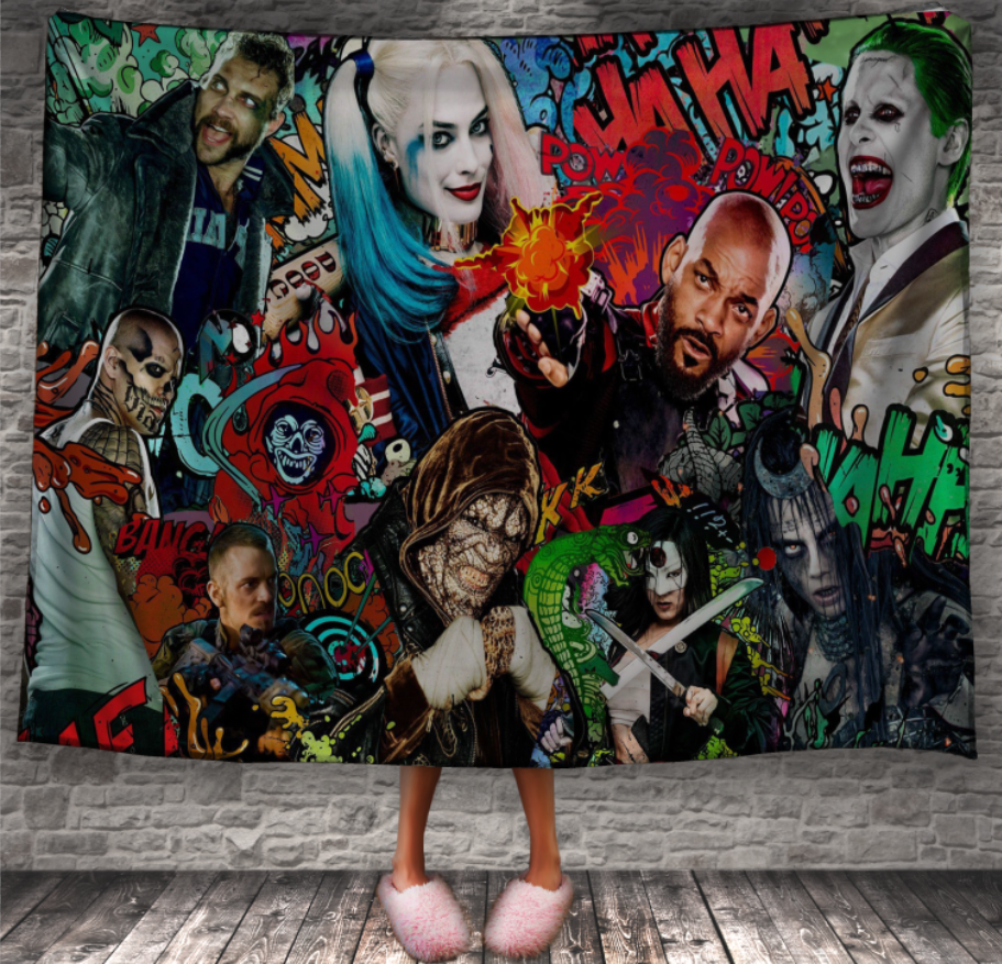 Плед "Загін самогубців фільм всі герої" 150х200 см