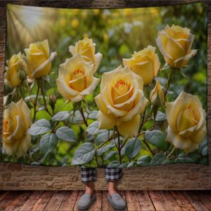 Плед "Жовті троянди квіти" 150х200 см