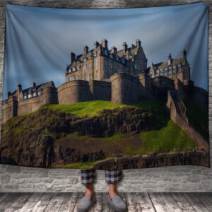 Плед "Единбурзький замок історична фортеця на скелі" 150х200 см
