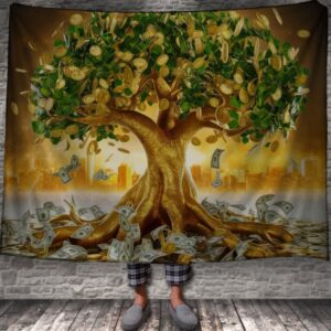 Плед "Грошове дерево символом удачі процвітання багатства" 150х200 см
