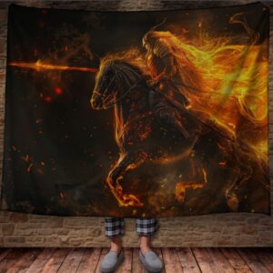 Плед "Вершник лицар на вогняному коні" 150х200 см