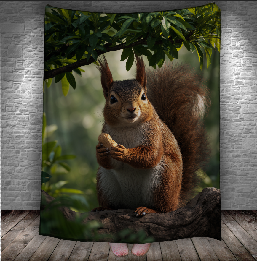 Плед "Білка з горішком" 150х200 см