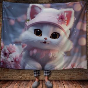 Плед "Біле кошеня тварина" 150х200 см