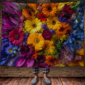 Плед "Барвистий букет польових квітів" 150х200 см