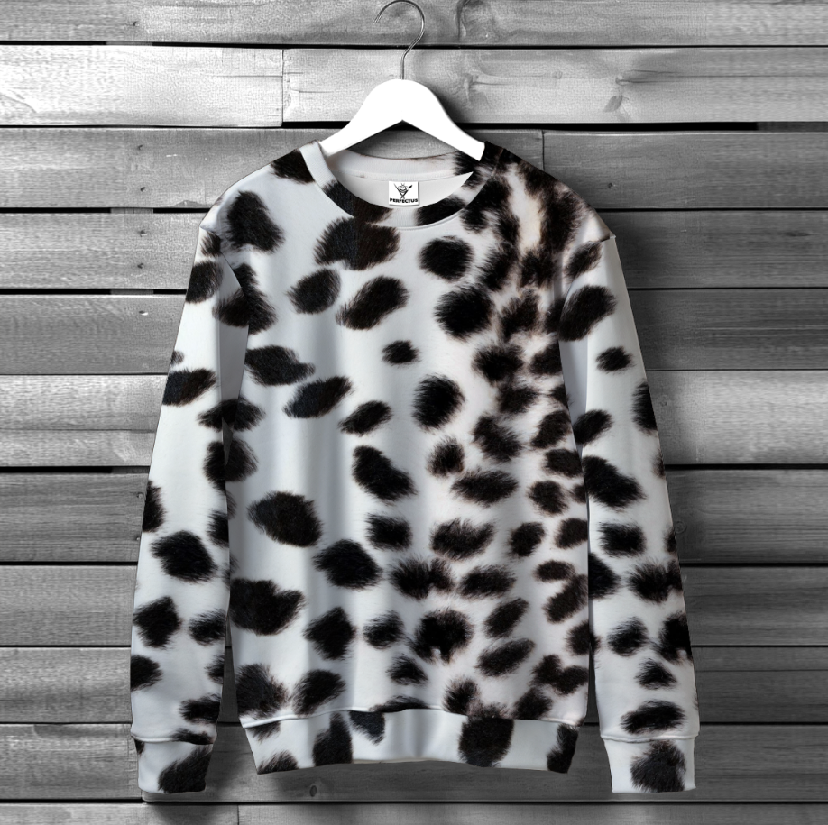 Світшот Хутро шерсть шкіра далматинець тварини ВСІ Розміри Преміум тканина