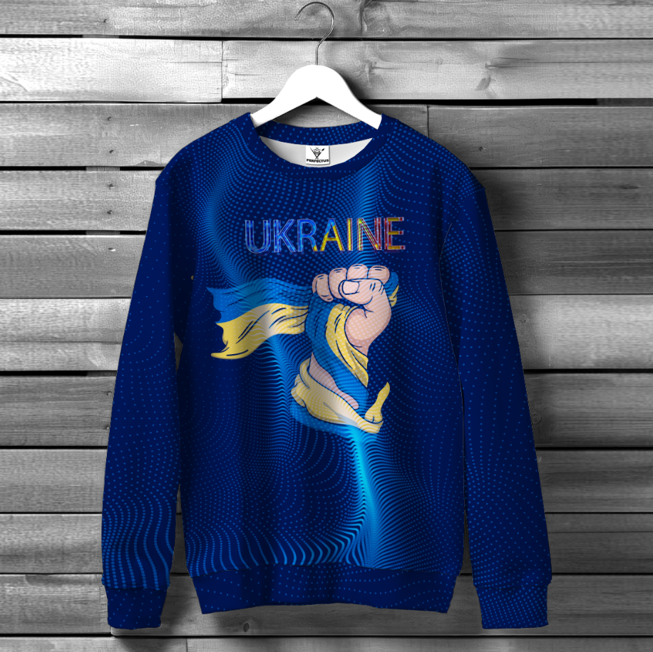 Світшот Україна прапор арт напис рука ВСІ Розміри Преміум тканина