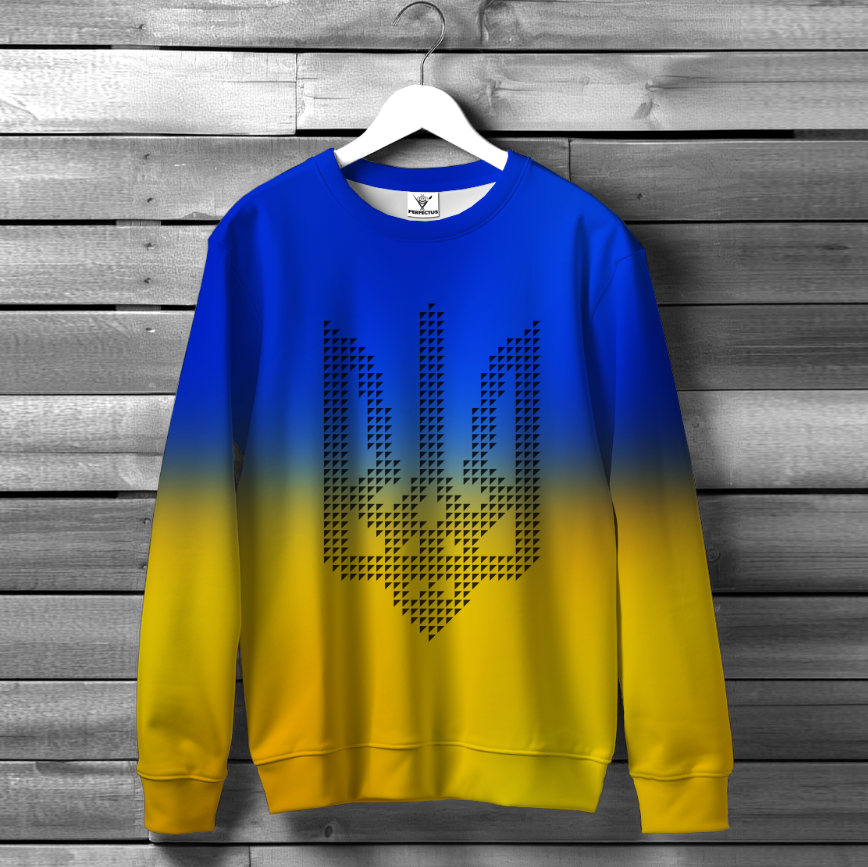Світшот Тризуб Україна прапор арт 3 ВСІ Розміри Преміум тканина
