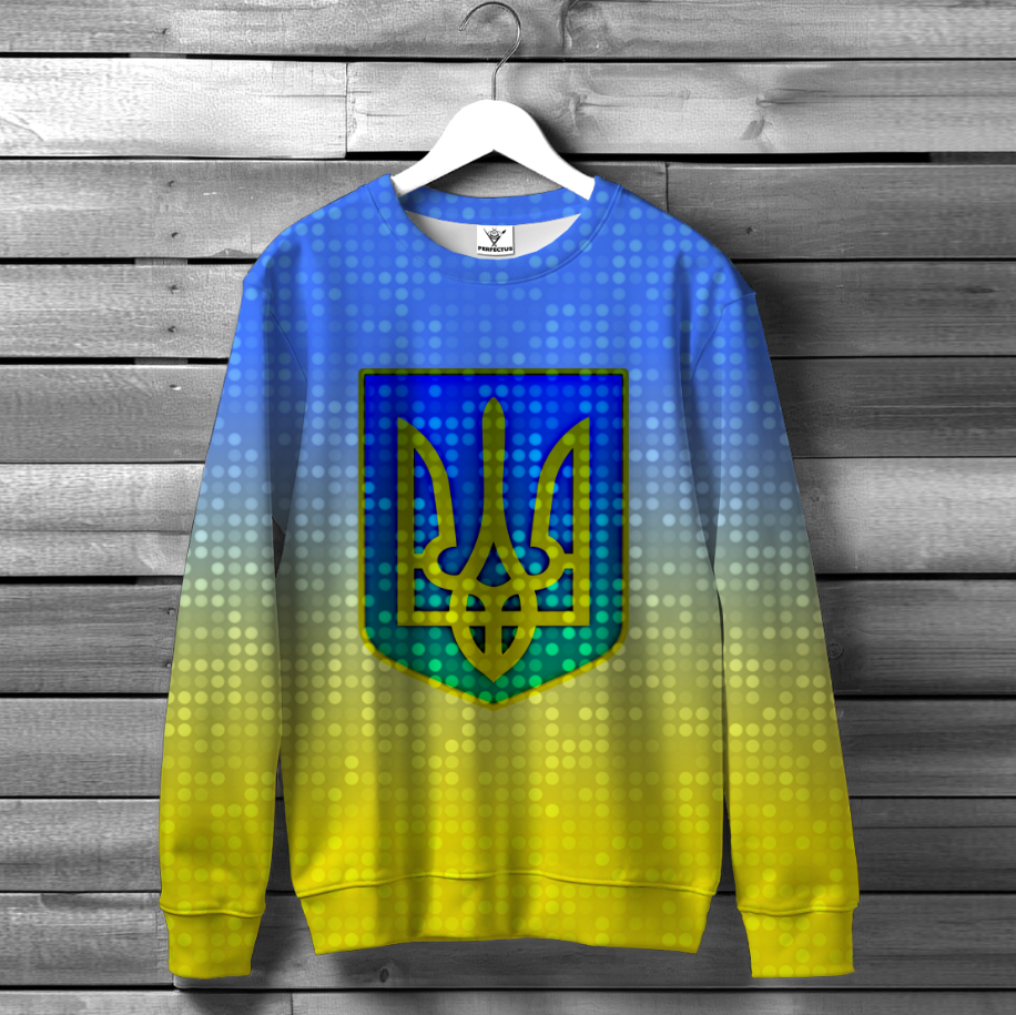Світшот Тризуб Україна прапор арт ВСІ Розміри Преміум тканина