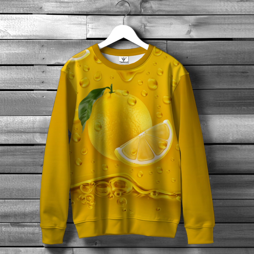 Світшот Соковитий лимон фрукт цитрус фон ВСІ Розміри Преміум тканина