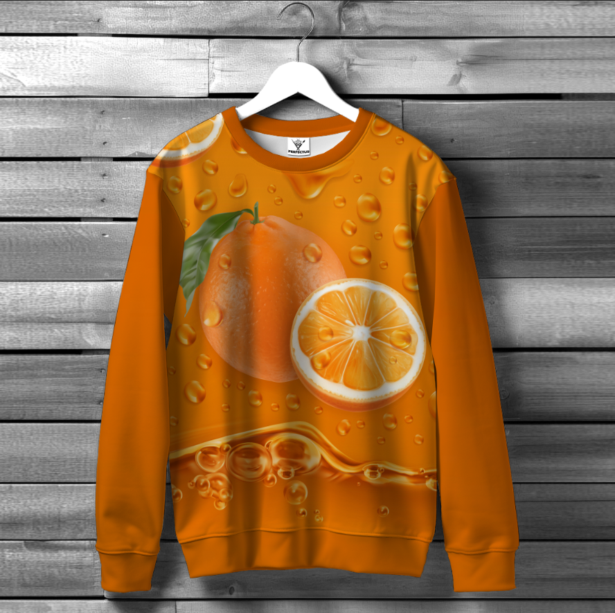 Світшот Соковитий апельсин фон ВСІ Розміри Преміум тканина
