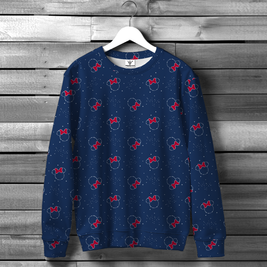 Світшот Синій з силуетами Мінні Мауса ВСІ Розміри Преміум тканина