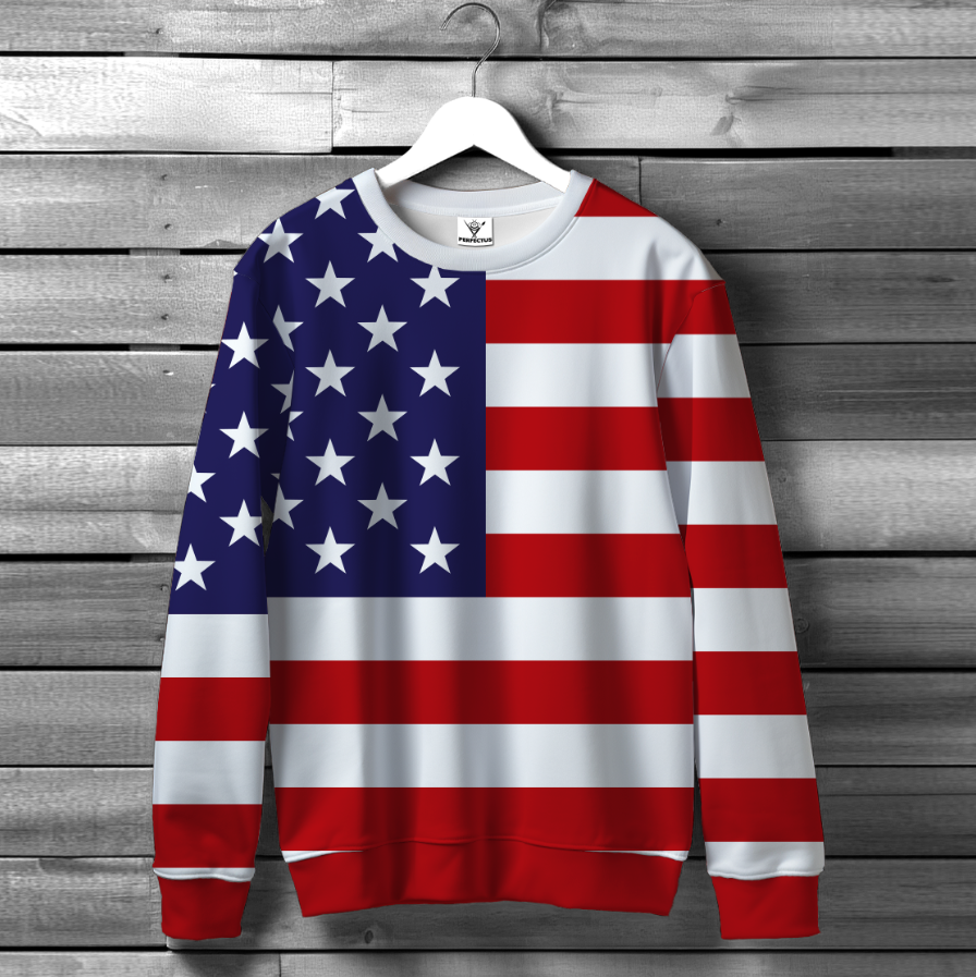 Світшот Прапор США ВСІ Розміри Преміум тканина