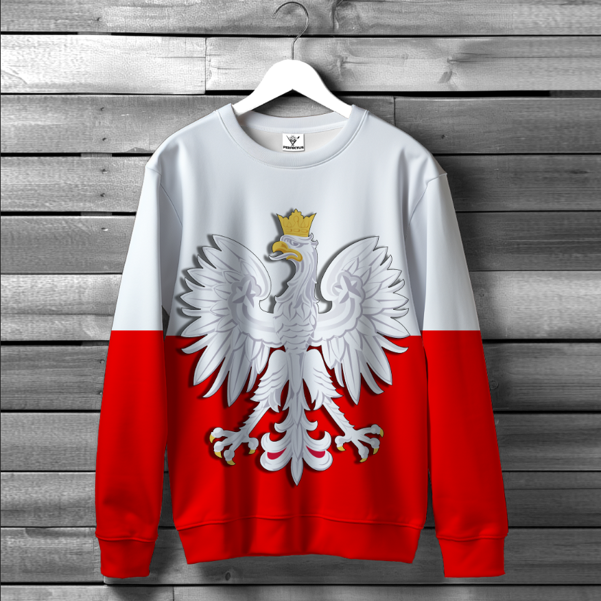 Світшот Прапор Польщі герб ВСІ Розміри Преміум тканина