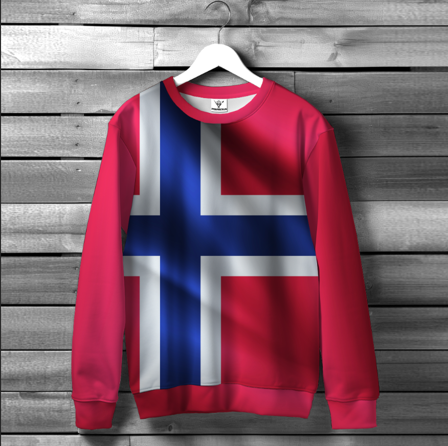 Світшот Прапор Норвегії ВСІ Розміри Преміум тканина