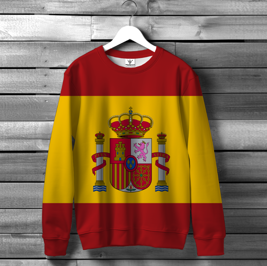 Світшот Прапор Іспанії герб ВСІ Розміри Преміум тканина