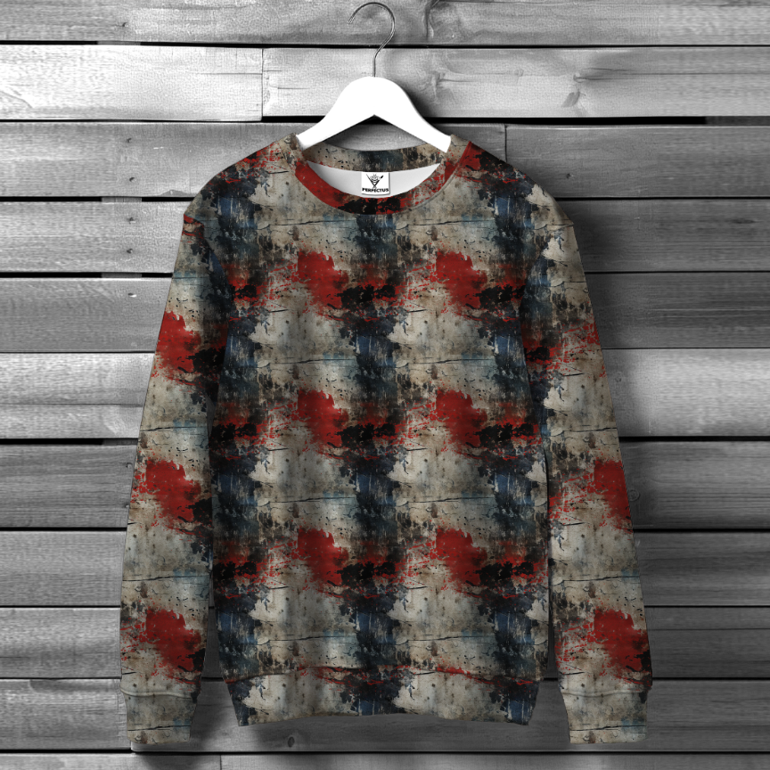 Світшот Потіки фарб гранж барвистий 1 ВСІ Розміри Преміум тканина