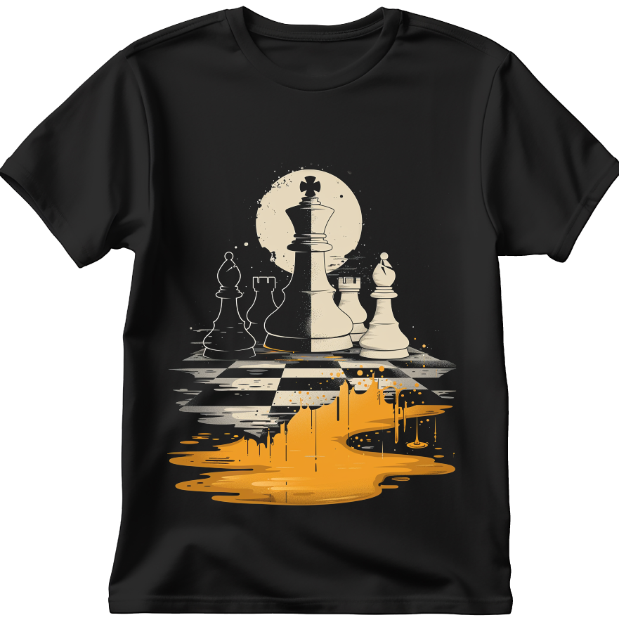 Футболка Шахи арт потіки фарб унісекс ВСІ розміри Преміум тканина