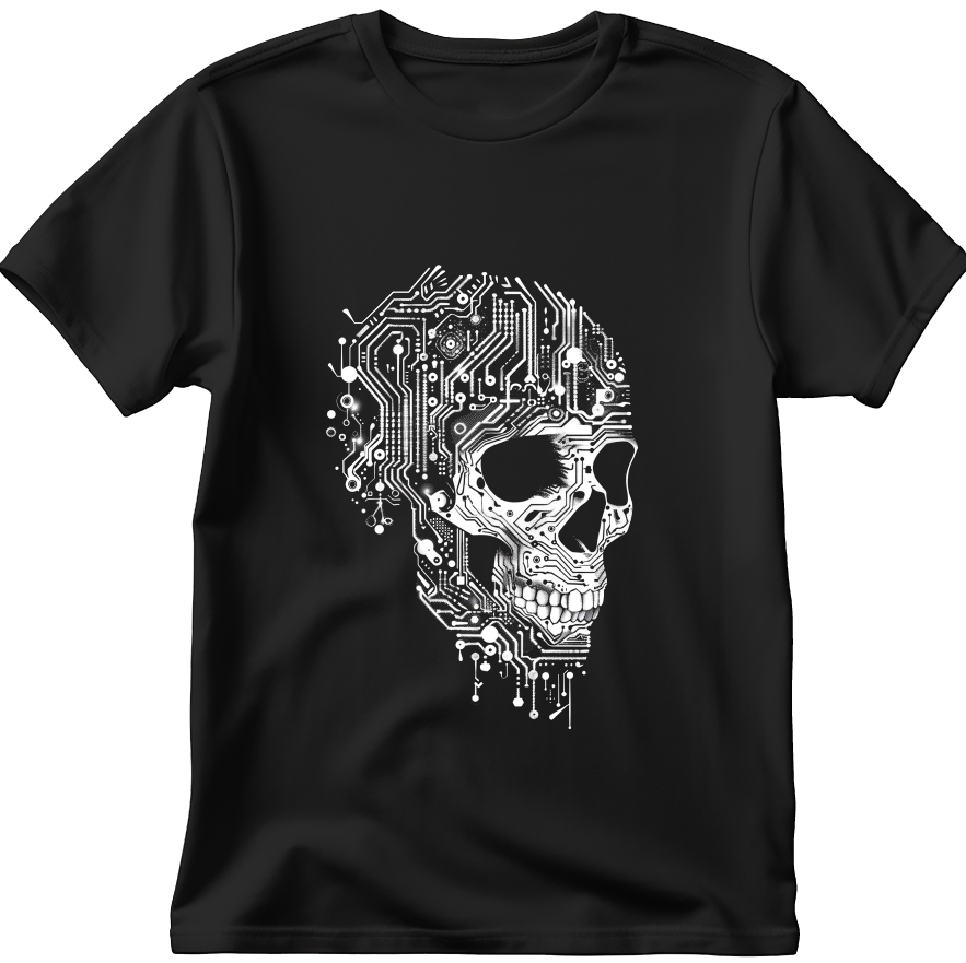 Футболка Череп з мікросхем цифровий 2 унісекс ВСІ розміри Преміум тканина
