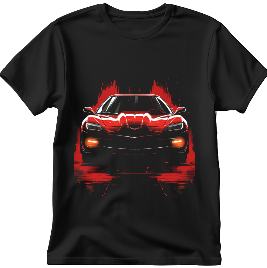 Футболка Червоне авто машина спорткар унісекс ВСІ розміри Преміум тканина
