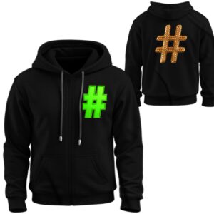 Худі на блискавці Яскраві хештеги знаки ВСІ Розміри Преміум тканина