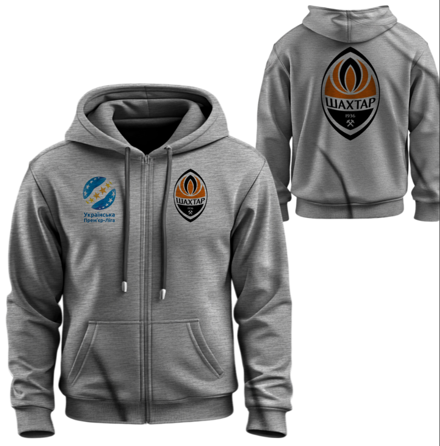 Худі на блискавці Шахтар футбол клуб УПЛ ліга лого емблема ВСІ Розміри Преміум тканина