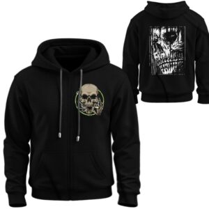 Худі на блискавці Череп готика хорор арт ВСІ Розміри Преміум тканина