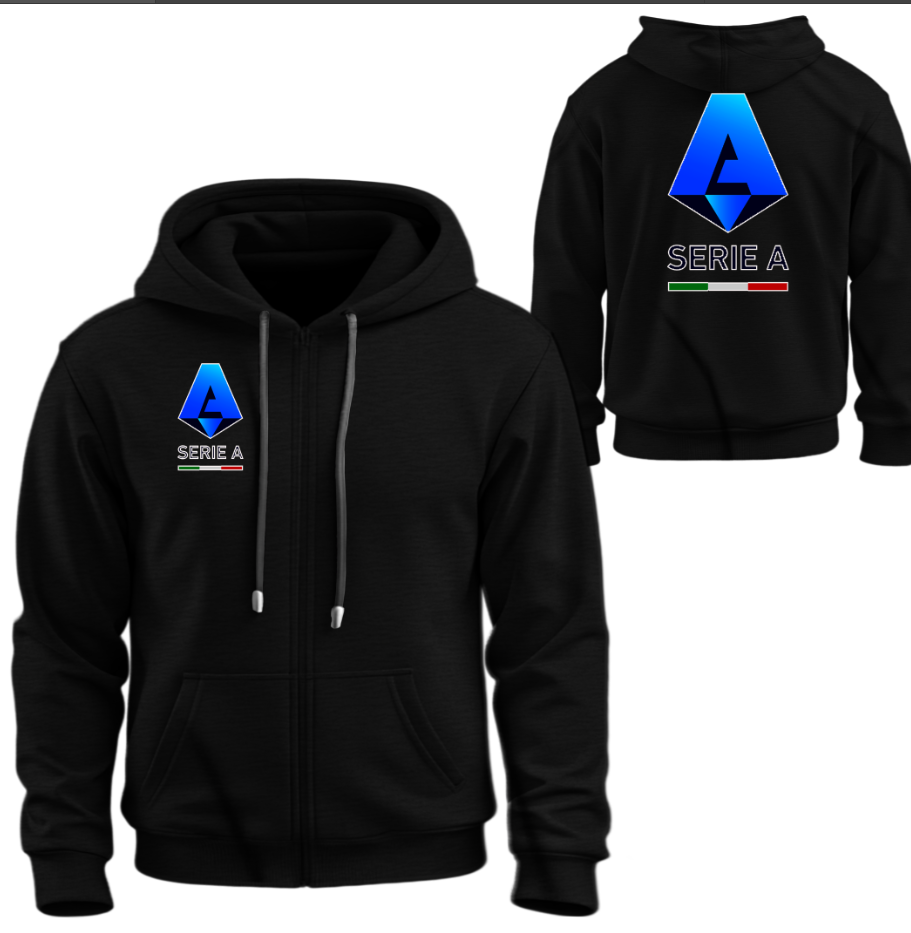 Худі на блискавці Чемпіонат Італії Серія А лого емблема футбол ВСІ Розміри Преміум тканина
