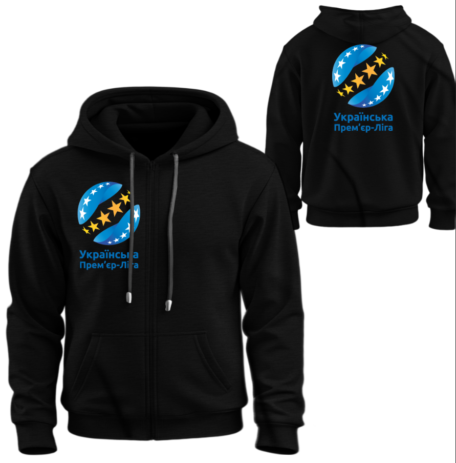 Худі на блискавці Футбол УПЛ ліга лого емблема ВСІ Розміри Преміум тканина