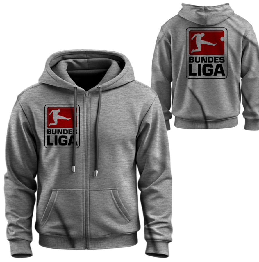 Худі на блискавці Футбол Бундесліга Німеччина ліга лого емблема ВСІ Розміри Преміум тканина