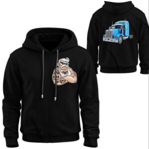 Худі на блискавці Фура вантажівка дальнобійник брутальний з тату ВСІ Розміри Преміум тканина