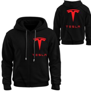 Худі на блискавці Тесла лого емблема авто ВСІ Розміри Преміум тканина