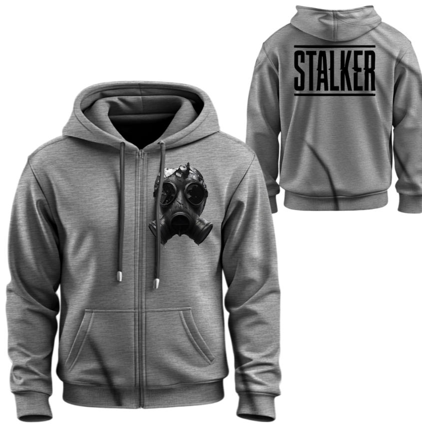 Худі на блискавці Сталкер протигаз лого емблема ВСІ Розміри Преміум тканина