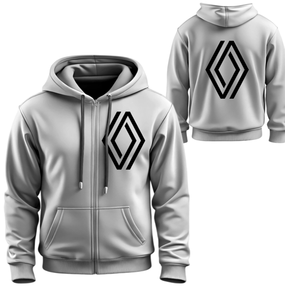 Худі на блискавці Рено лого емблема авто ВСІ Розміри Преміум тканина