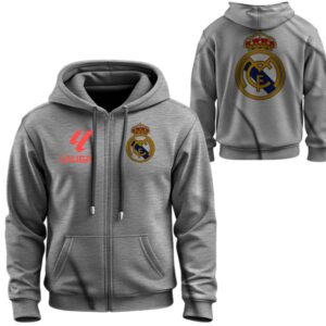 Худі на блискавці Реал клуб футбол Ла Ліга Чемпіонат Іспанії лого емблема ВСІ Розміри Преміум тканина