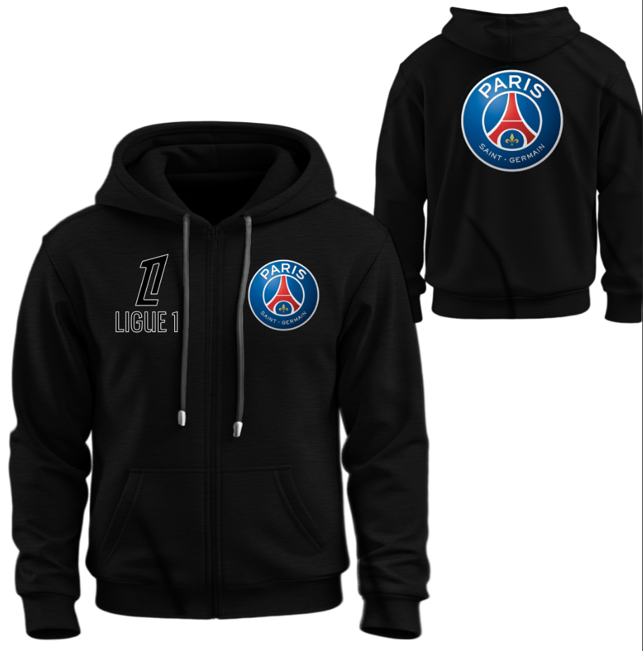 Худі на блискавці ПСЖ клуб футбол Чемпіонат Франції лого емблема ВСІ Розміри Преміум тканина
