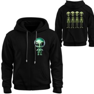 Худі на блискавці Прибульці зелені ВСІ Розміри Преміум тканина