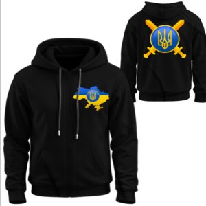 Худі на блискавці Прапор України мапа тризуб ВСІ Розміри Преміум тканина