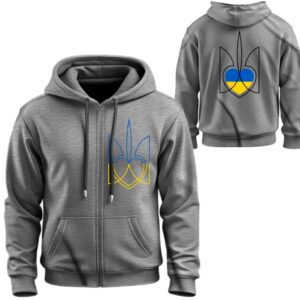 Худі на блискавці Прапор герб України тризуб серце ВСІ Розміри Преміум тканина