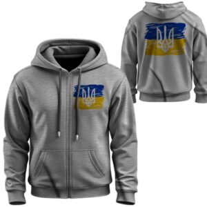 Худі на блискавці Прапор герб України тризуб 2 ВСІ Розміри Преміум тканина