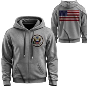 Худі на блискавці Прапор герб США ВСІ Розміри Преміум тканина