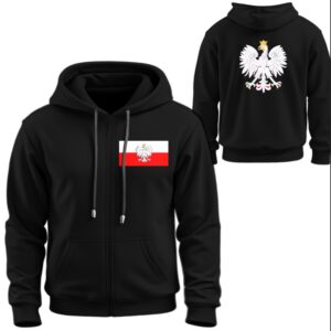 Худі на блискавці Прапор герб Польщі ВСІ Розміри Преміум тканина