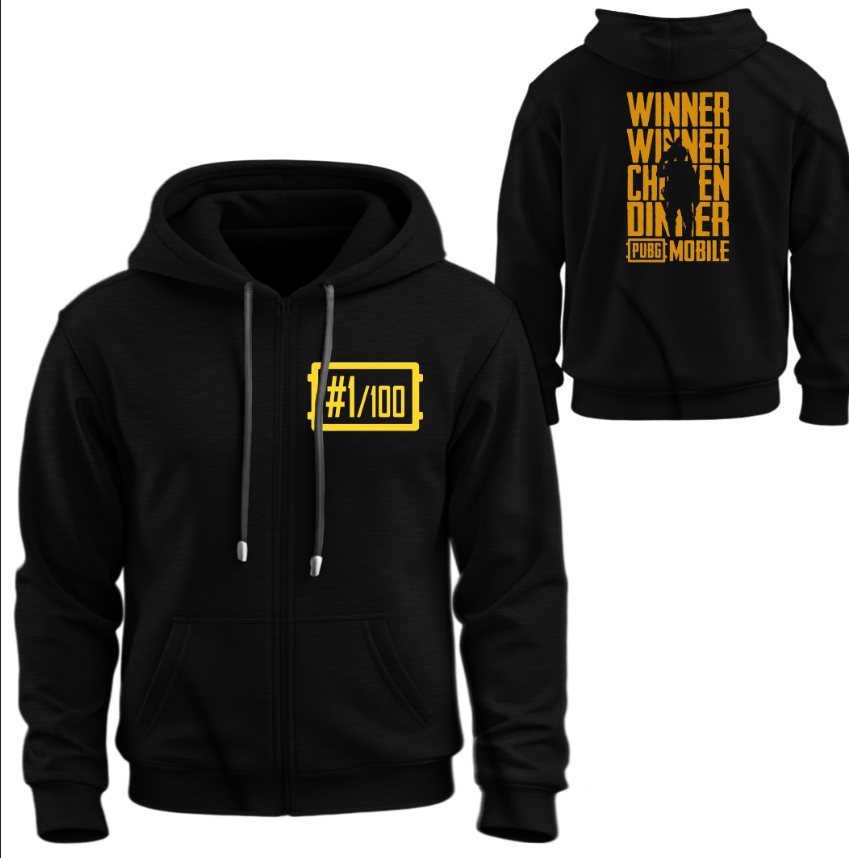 Худі на блискавці ПАБГ гра логотип ВСІ Розміри Преміум тканина