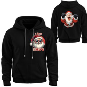 Худі на блискавці Новорічний різдвяний Санта прикол ВСІ Розміри Преміум тканина