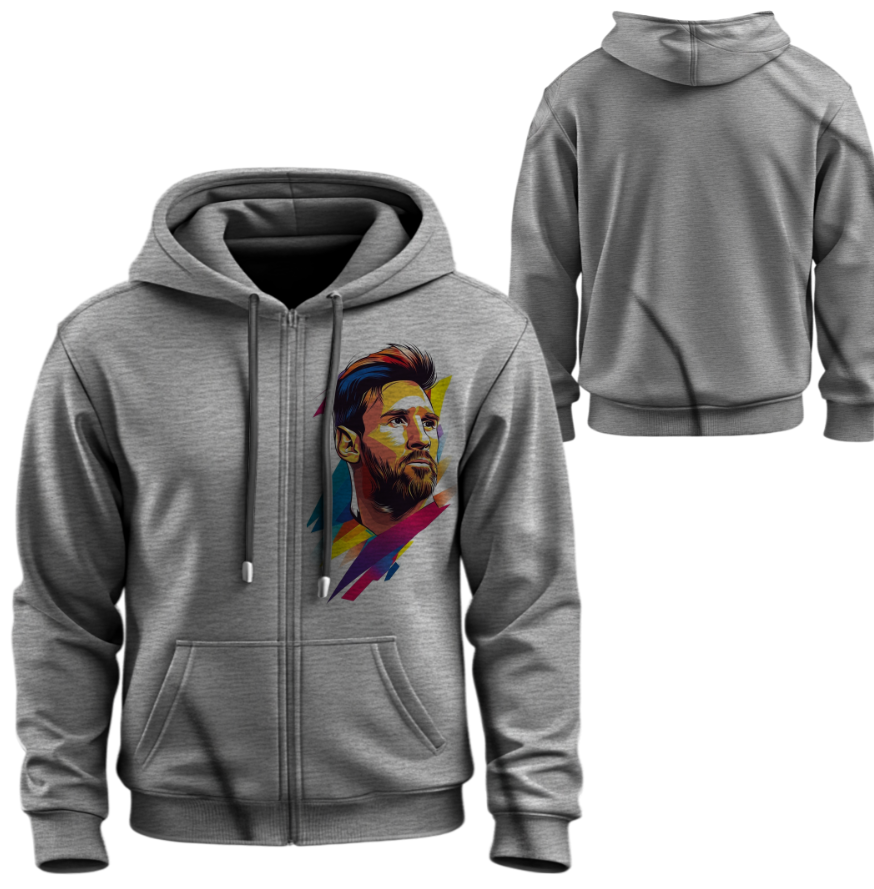 Худі на блискавці Мессі футбол гравець ВСІ Розміри Преміум тканина