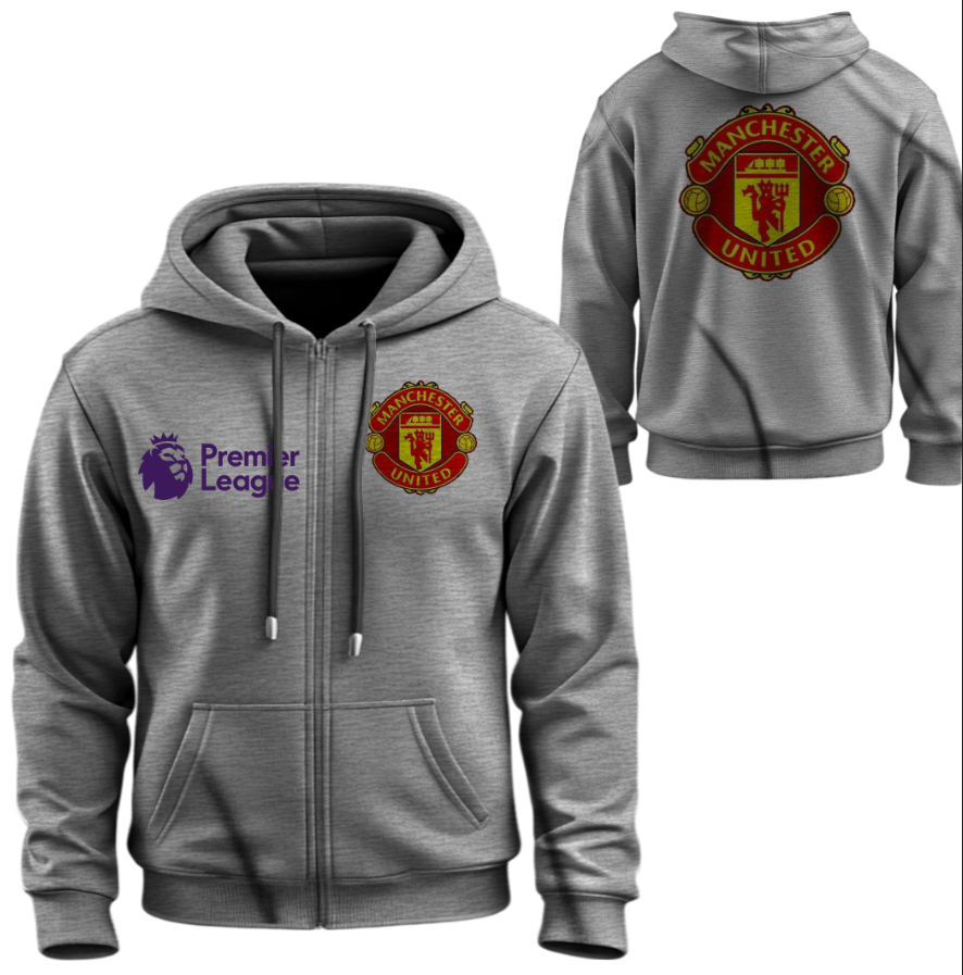 Худі на блискавці Манчестер Юнайтед футбол клуб лого емблема Англійська Прем’єр ліга 1 ВСІ Розміри Преміум тканина