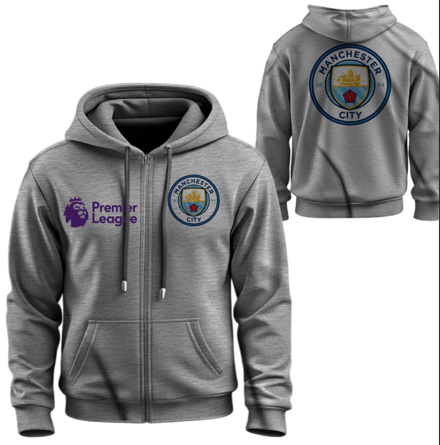 Худі на блискавці Манчестер Сіті футбол клуб лого емблема Англійська Прем’єр ліга 1 ВСІ Розміри Преміум тканина