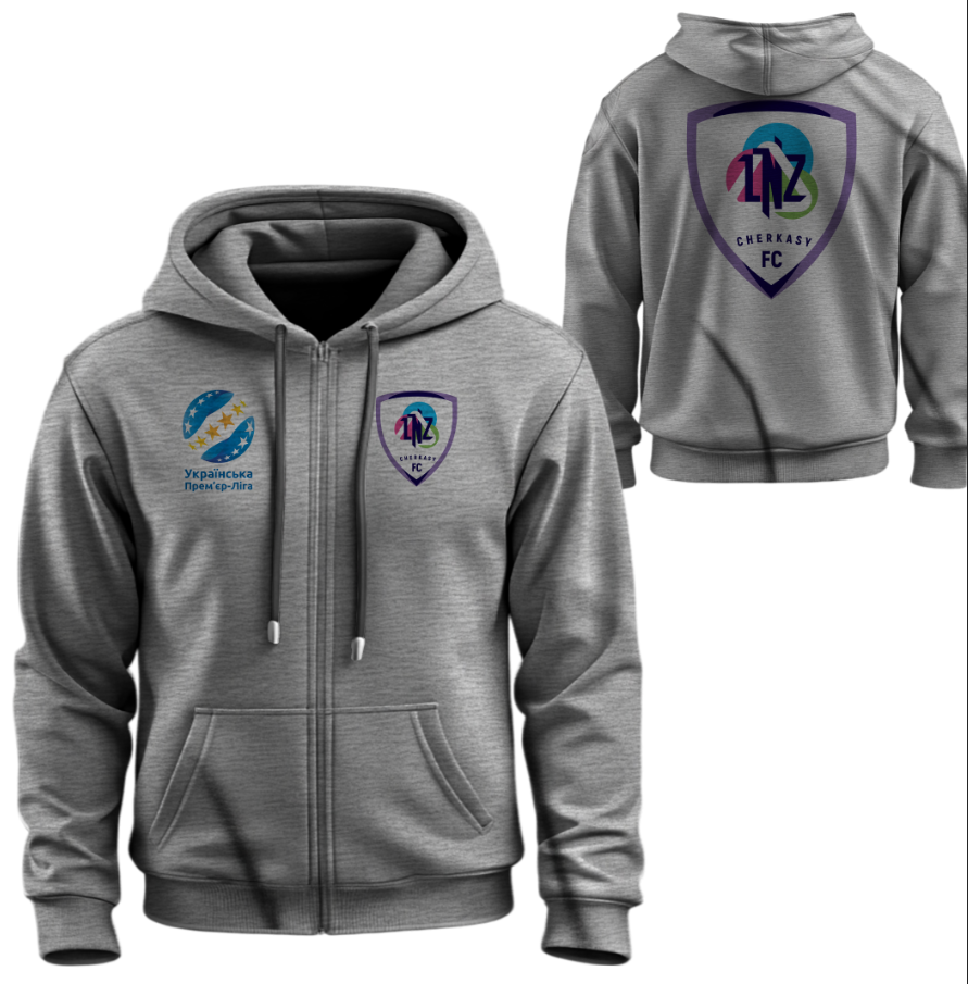 Худі на блискавці ЛНЗ Черкаси футбол клуб УПЛ ліга лого емблема ВСІ Розміри Преміум тканина